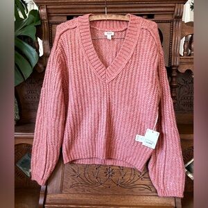 a.n.a Pink Knit Chunky Sweater NWT Size Small